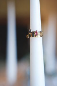 Gold stacking rings | Journey to the Centre of the Earth | modern ethereal winter styled bridal shoot by Hanami Dream | agate | marble | airplants | tulle | pale blue | gold | Oxleaze Barn | Gloucestershire | October 2017 | Photography by Squib Photography www.squibphotography.co.uk