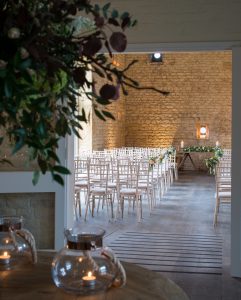 wedding venue review | Lapstone Barn | Stone Barn aisle | Cotswold wedding venue | by Hanami Dream | providing inspiration for weddings in the Cotswolds